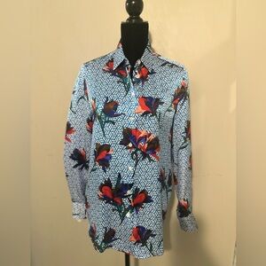 Equipment floral silk blouse